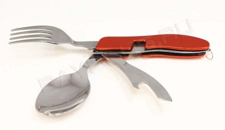 Складной универсальный походный набор нож, ложка и вилка