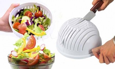 Салатница-овощерезка 2 в 1 (Salad Cutter Bowl)