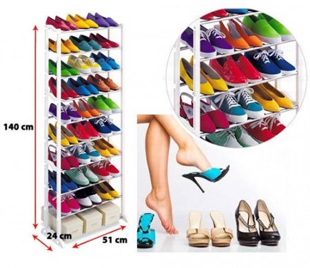 Органайзер стойка для обуви Amazing shoe rack (10 полок)