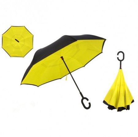 Зонт наоборот жёлтый (Yellow)
