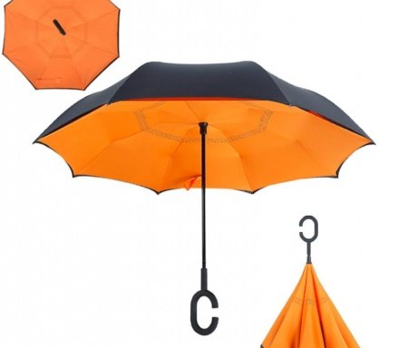 Зонт наоборот оранжевый (orange)