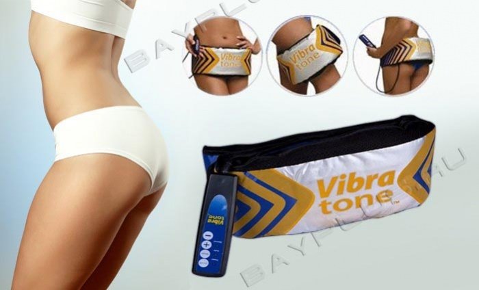 Вибро массажный пояс для похудения Vibra Tone (массажёр пояс Вибротон)