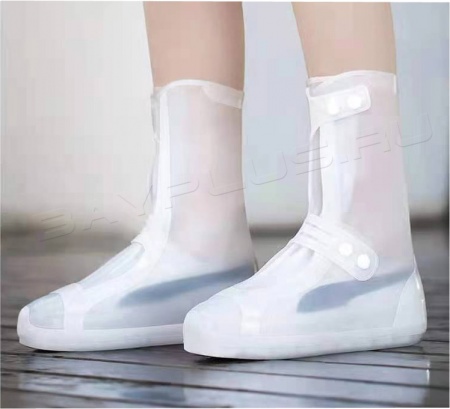 Силиконовые сапоги бахилы для обуви на кнопках антискользящие