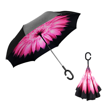 Зонт наоборот Цветок Розовый (Pink Flower)