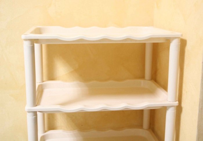 Этажерка пластиковая для кухни и ванной прямоугольная