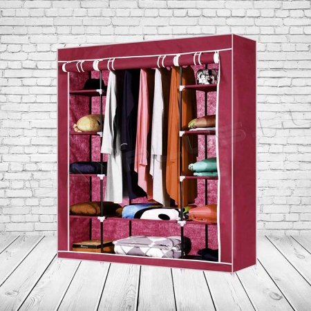 Тканевый шкаф для одежды и вещей 135 * 45 *175 см.