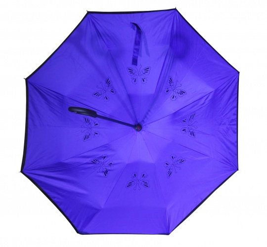 Зонт наоборот синий (Bright blue)