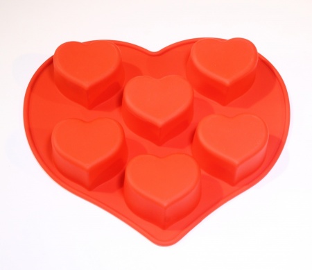 Силиконовые формы для кексов и печенья сердечки