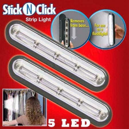 Светодиодный светильник Stick N Click Strip набор 2 штуки (Стик Клик)