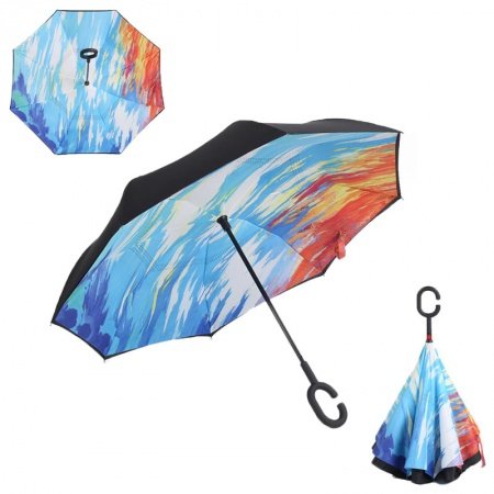 Зонт наоборот с принтом Эскиз (Paint)