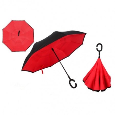 Зонт наоборот красный(Red)